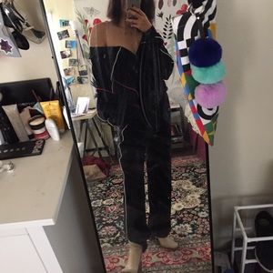 vintage dior velour sweatsuit set